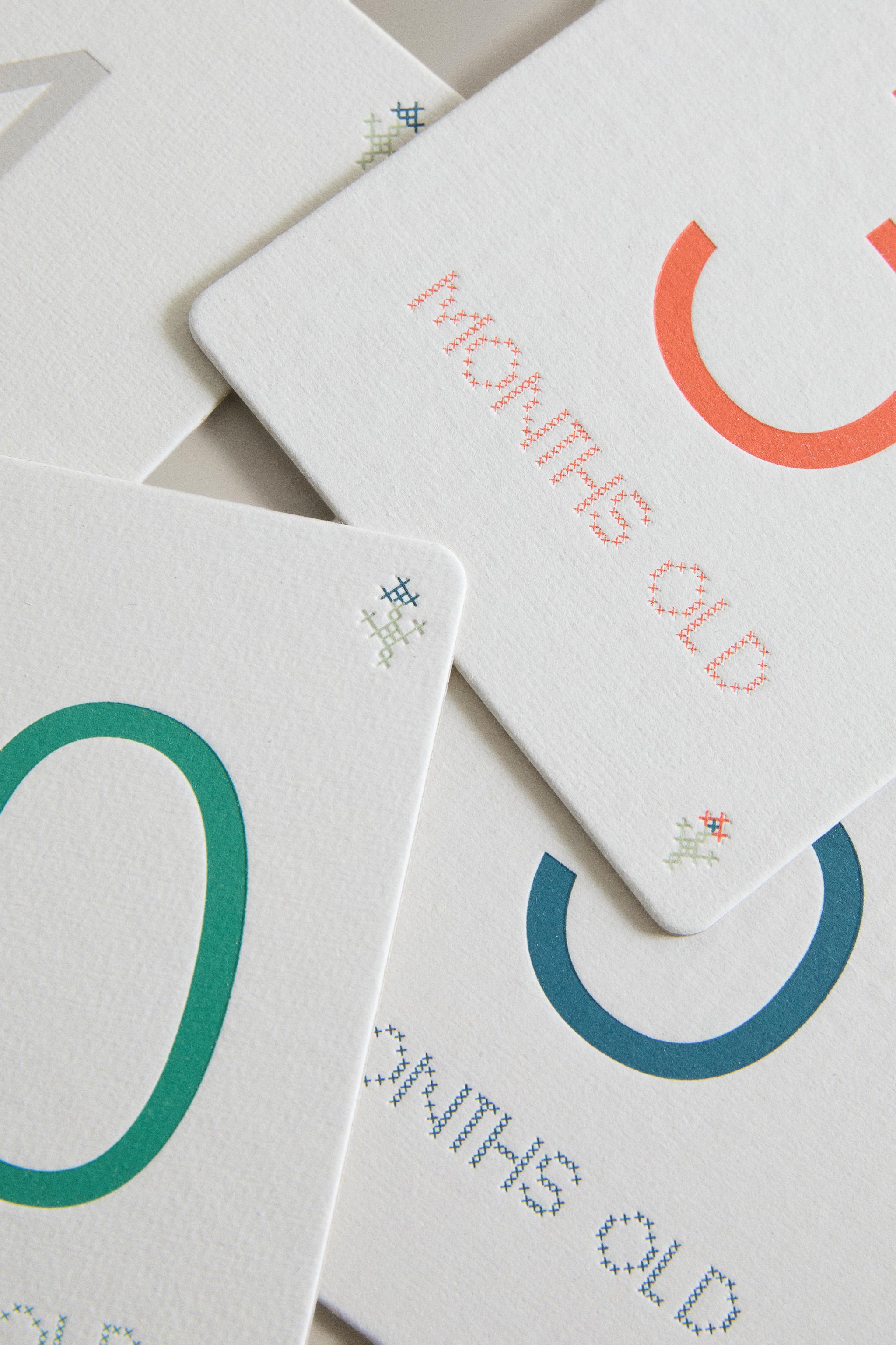 KIT CARTES MENSUELLES BÉBÉ – 12 CARTES FLEURS